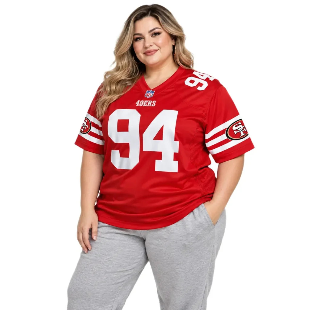 San Francisco 49ers Romello Height Red Jersey – Home Crowd Fan Style