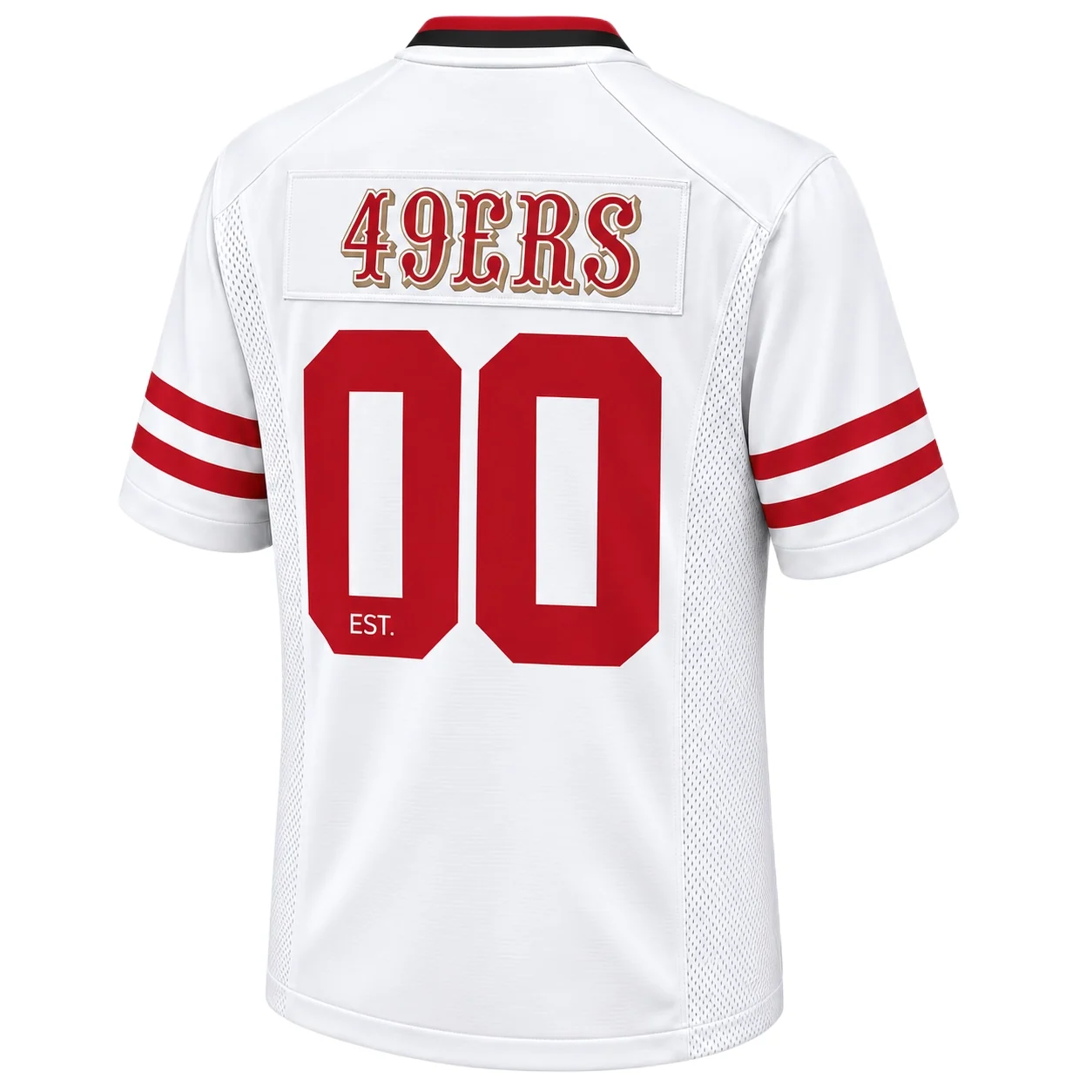 San Francisco 49ers White Custom Jersey – back view