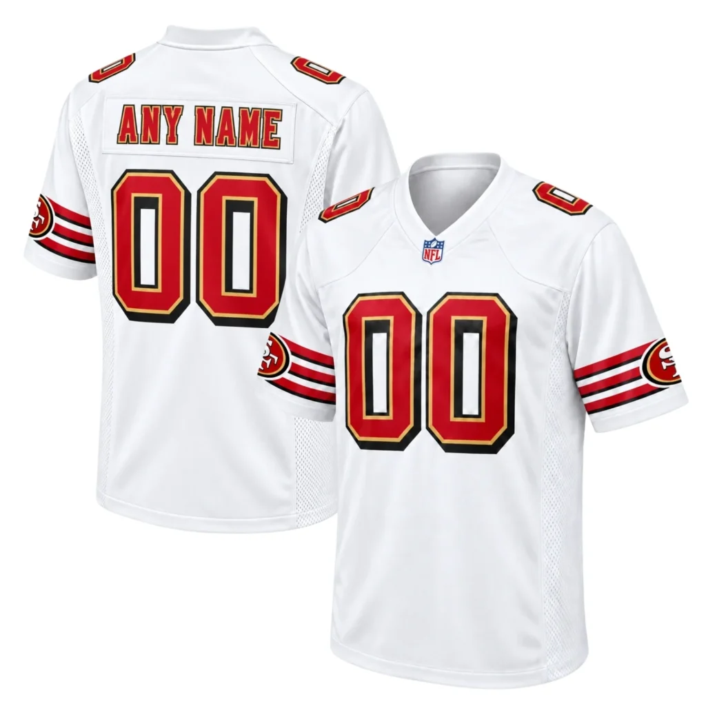 San Francisco 49ers White Custom Jersey – Season Pride Edition
