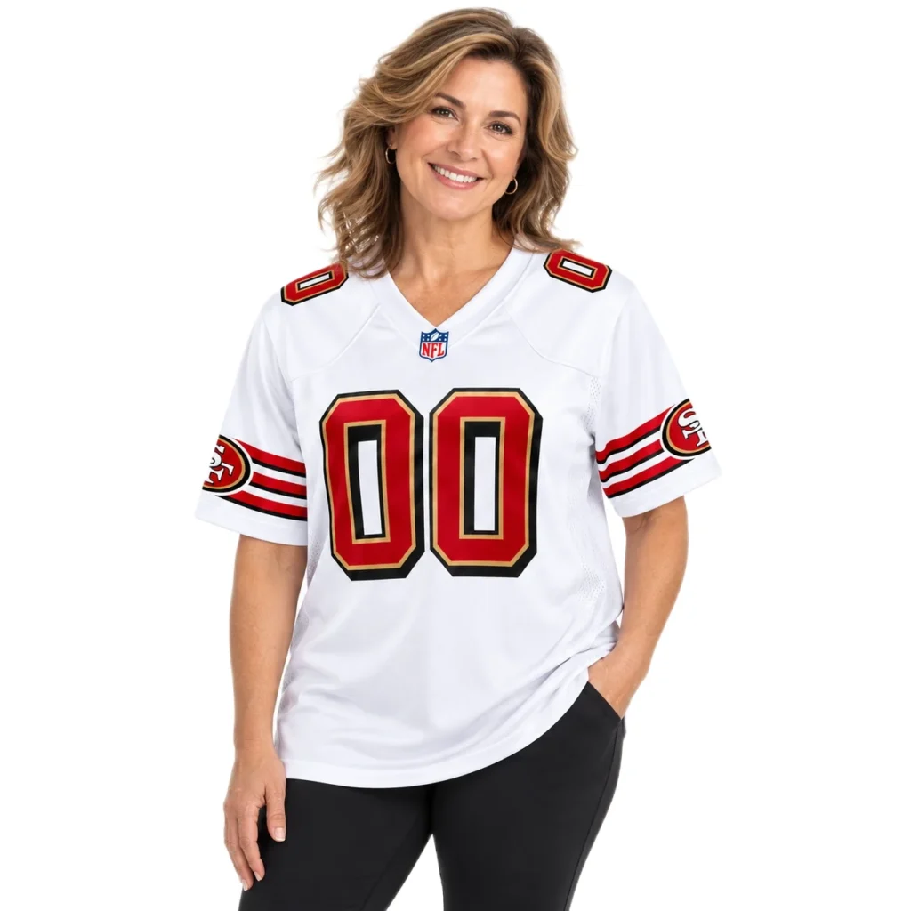 San Francisco 49ers White Custom Jersey – Season Pride Edition