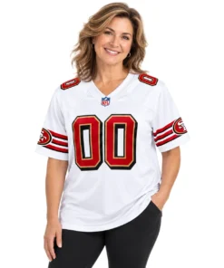 San Francisco 49ers White Custom Jersey – alternate view 2