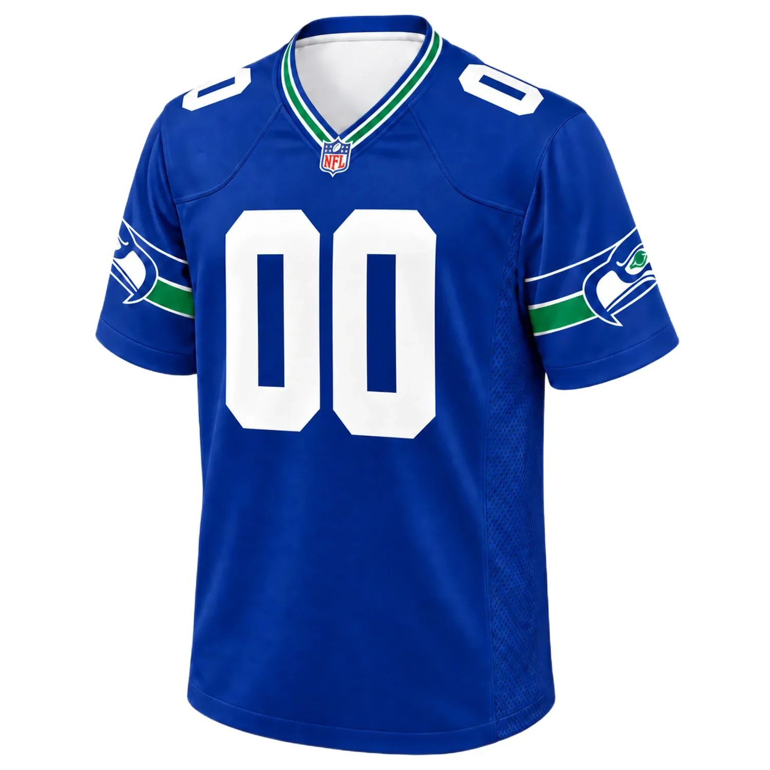 Seattle Seahawks Throwback Custom Jersey – front view