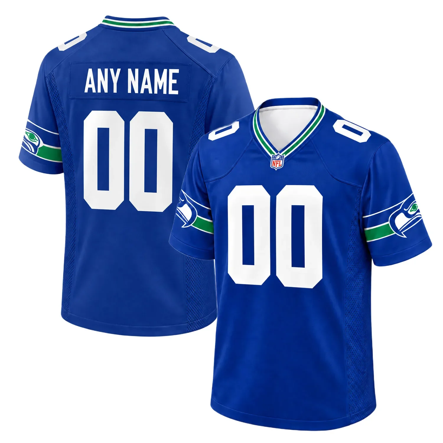 Seattle Seahawks Throwback Custom Jersey
