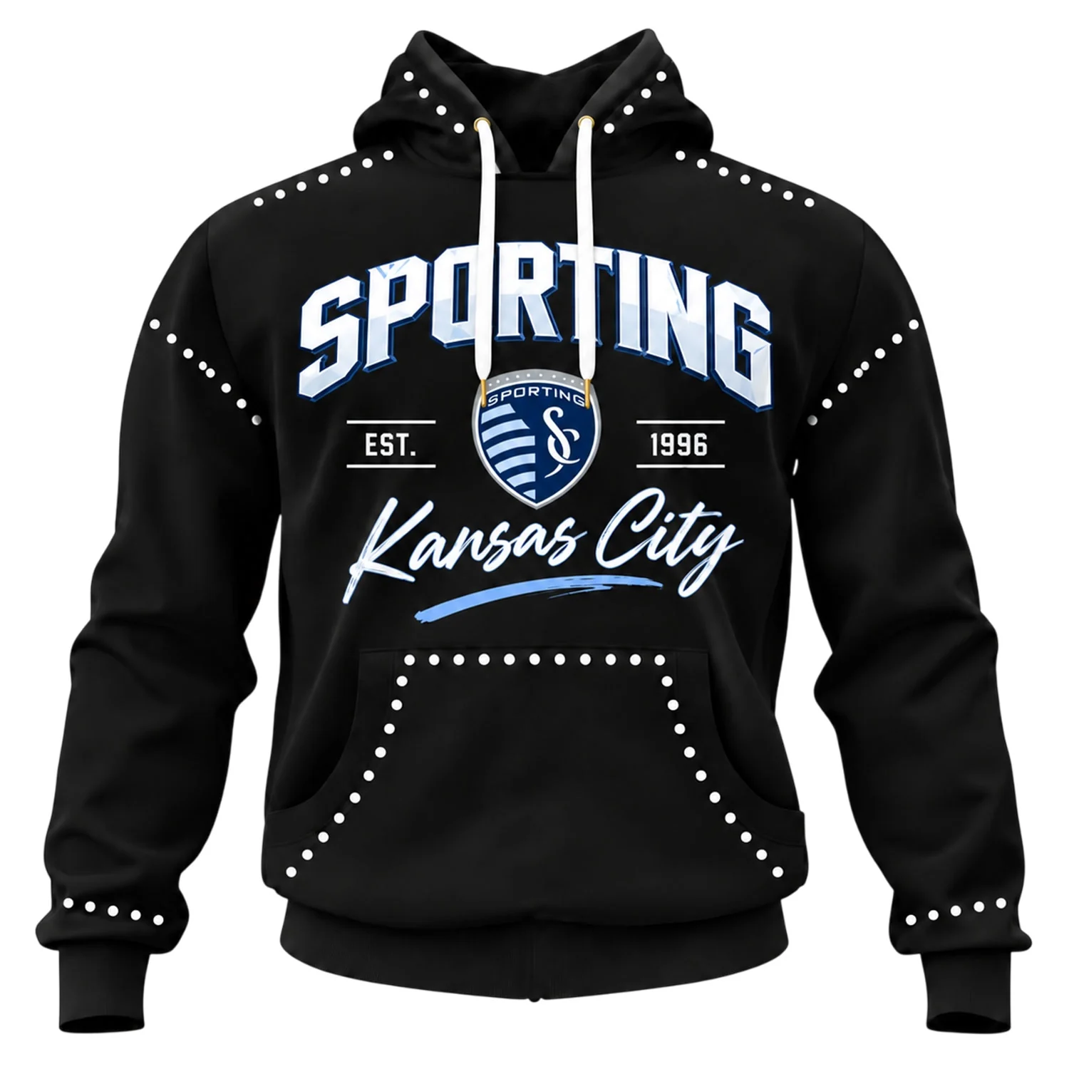 Sporting Kansas City Black Hoodie – front view