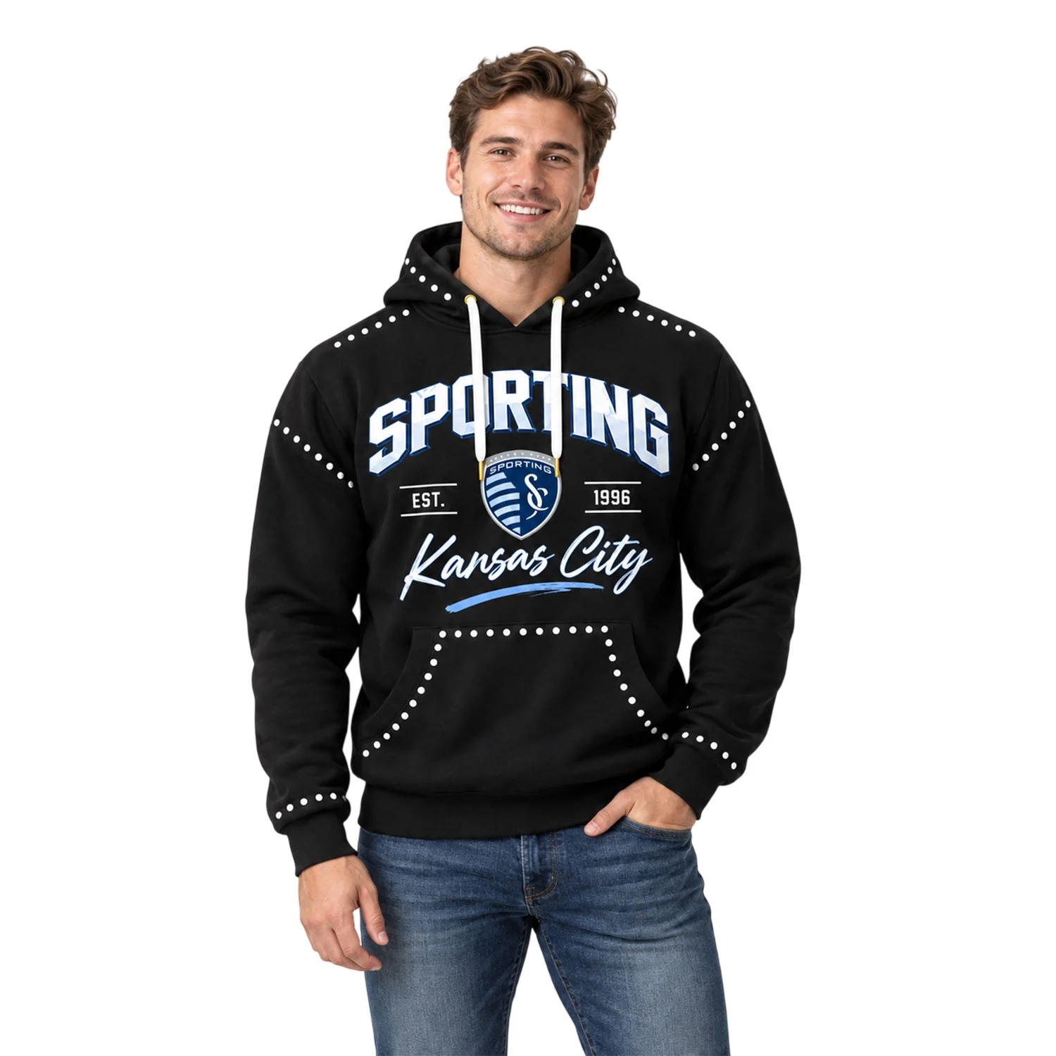 Sporting Kansas City Black Hoodie – model view