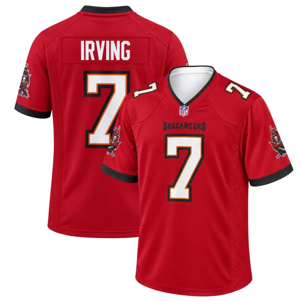 Tampa Bay Buccaneers Bucky Irving Red Jersey – Home Crowd Fan Style