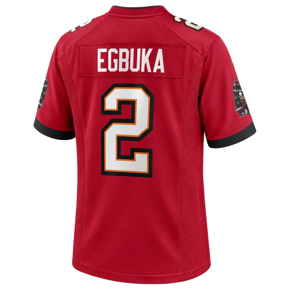 Tampa Bay Buccaneers Emeka Egbuka Red Jersey – back view