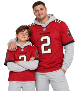 Tampa Bay Buccaneers Emeka Egbuka Red Jersey – model front view