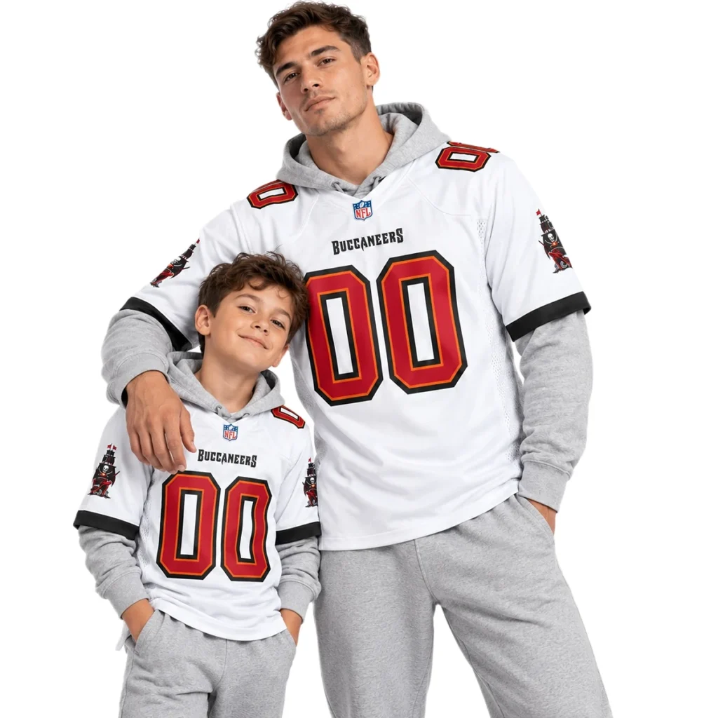 Tampa Bay Buccaneers White Away Custom Jersey – Custom Name & Number Edition