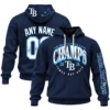 Tampa Bay Rays AL East Custom Champions Hoodie