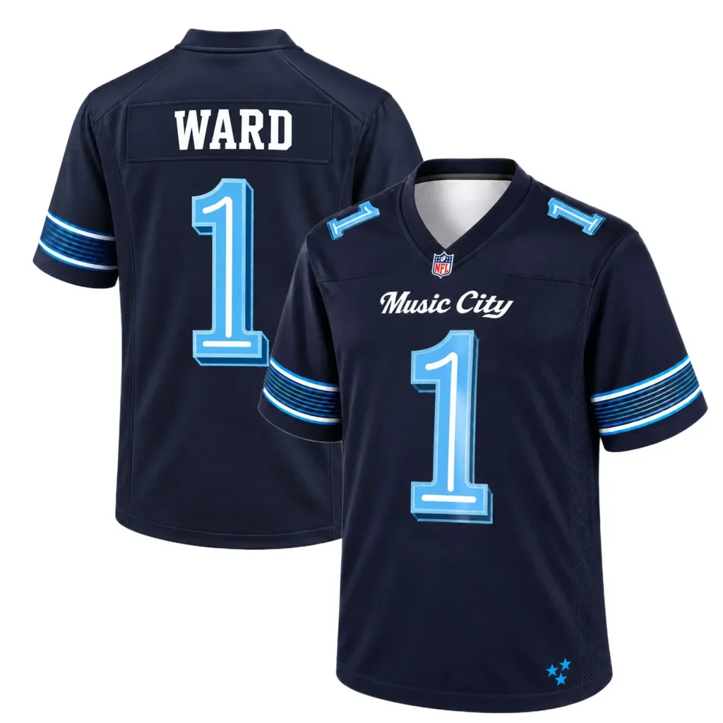 Tennessee Titans Cam Ward Navy Rivalries Jersey – Matchday Fan Edition