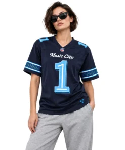 Tennessee Titans Cam Ward Navy Rivalries Jersey – alternate view 2