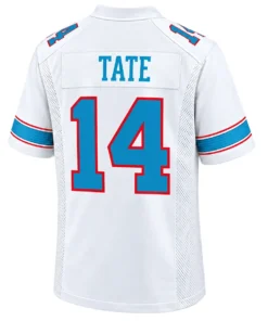 Tennessee Titans Carnell Tate White Away Jersey – back view