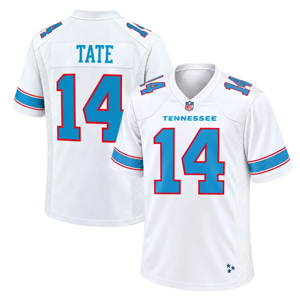 Tennessee Titans Carnell Tate White Away Jersey – Home Crowd Fan Style