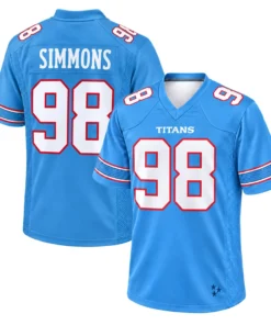 Tennessee Titans Jeffery Simmons Home Jersey – front back view