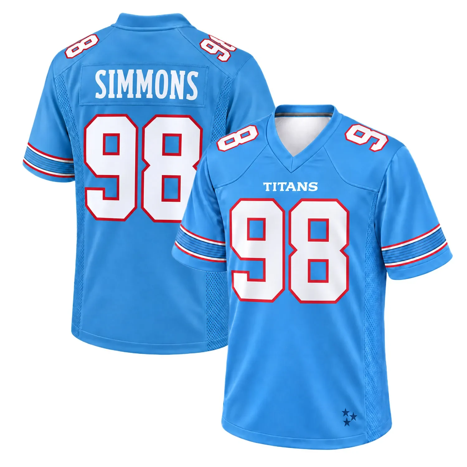 Tennessee Titans Jeffery Simmons Home Jersey – front back view