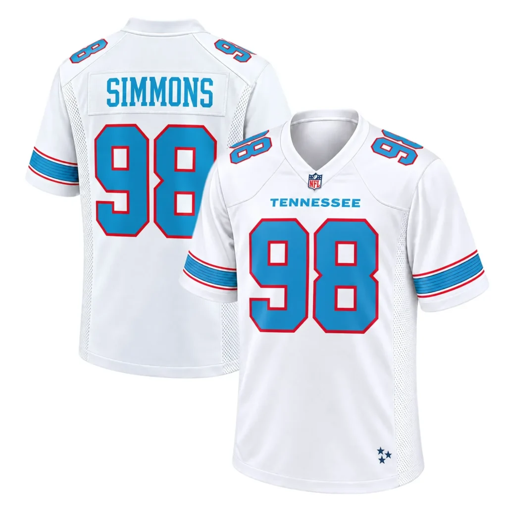 Tennessee Titans Jeffery Simmons White Jersey – Personalized Fan Edition