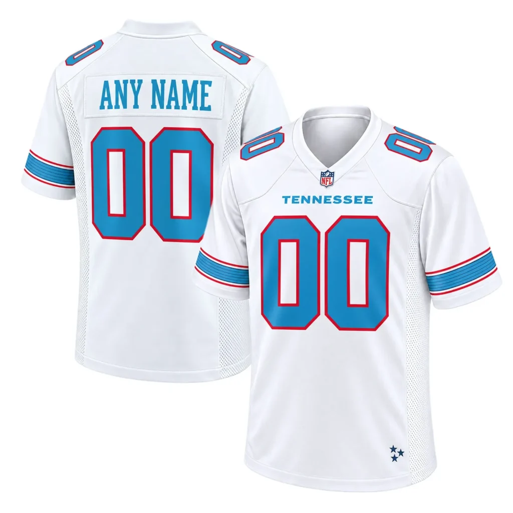 Tennessee Titans White Custom Jersey – Custom Name & Number Edition