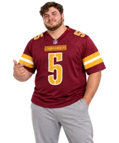 Washington Commanders Jayden Daniels Jersey – model front view