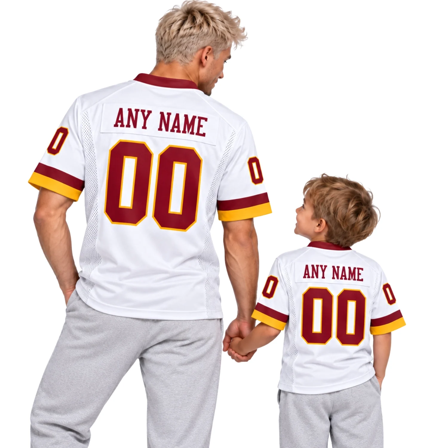 Washington Commanders White Custom Jersey – back view
