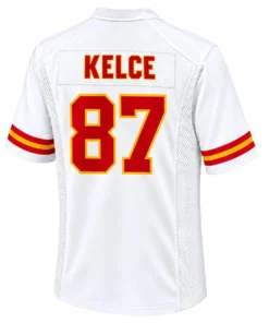 Women's Kansas City Chiefs Travis Kelce White Jersey – back view