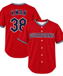 Youth Cleveland Guardians Steven Kwan Red Jersey