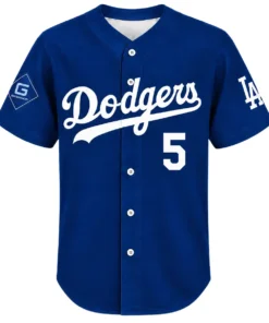 Youth Los Angeles Dodgers Freddie Freeman Blue Jersey – front view