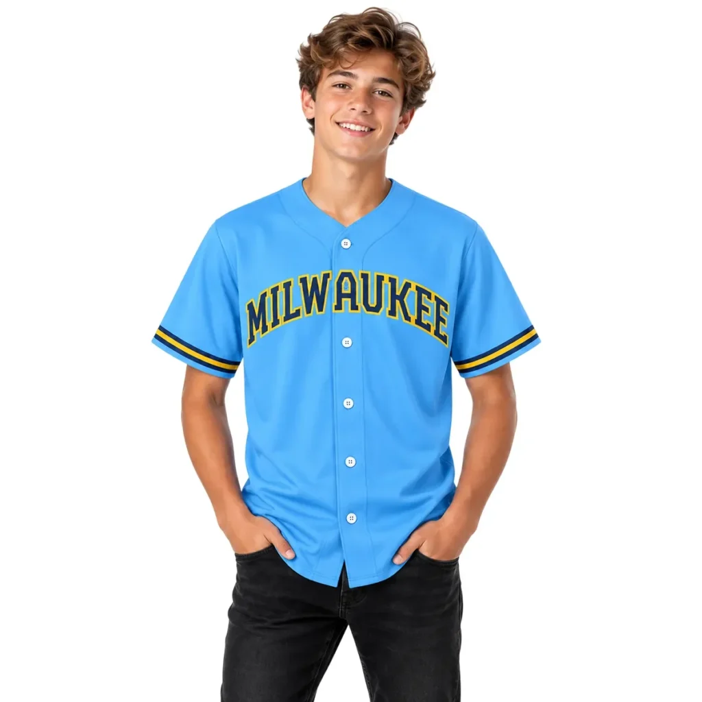Youth Milwaukee Brewers Brice Turang Jersey – Custom Name & Number Edition