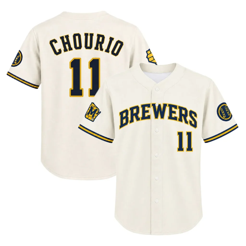 Youth Milwaukee Brewers Jackson Chourio Jersey – Name & Number Fan Jersey