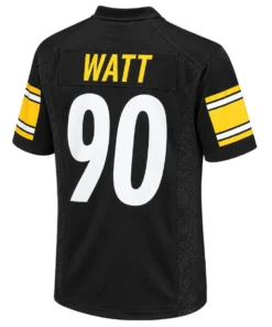 Youth Pittsburgh Steelers TJ Watt Black Jersey – back view