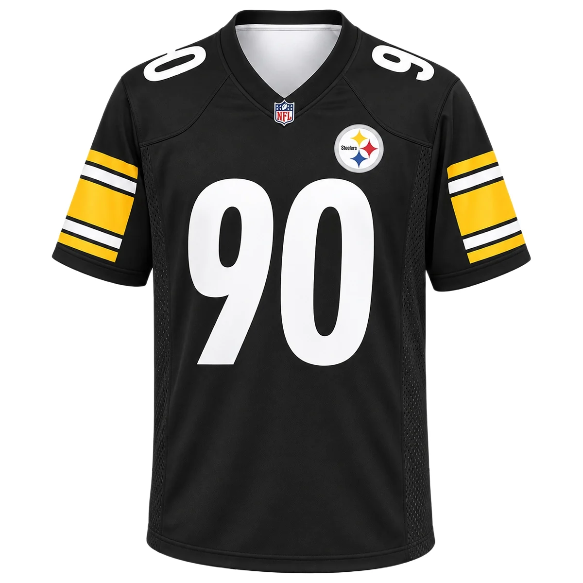 Youth Pittsburgh Steelers TJ Watt Black Jersey – front view